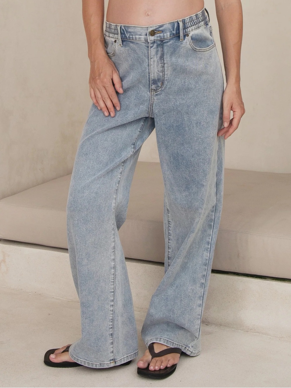 Soon Maternity Relaxed Wide Leg Jeans : XS